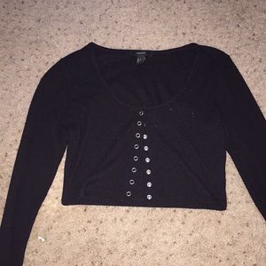 Brand new forever 21 crop button down sweater
